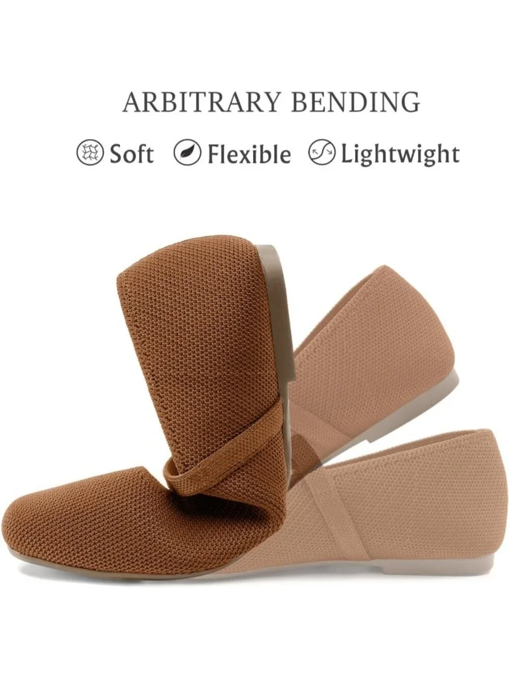 Women's Brown Comfortable Ballet Flats with Ankle Strap Mary Jane Flats Shoes_5